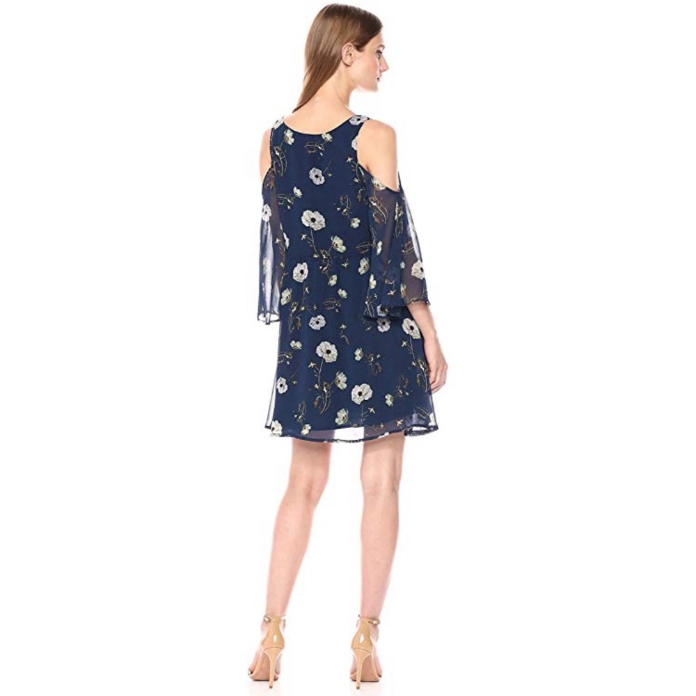 Floral Cold-Shoulder Dress - Picture 2 of 2
